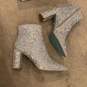Betsey Johnson Cady Rhinestone Booties